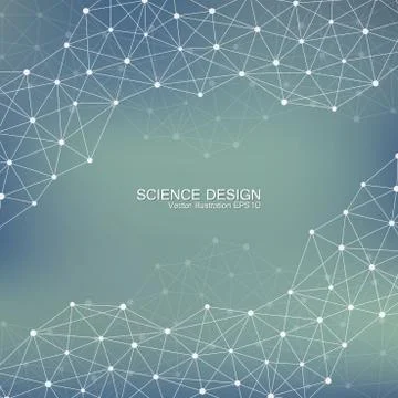 Structure molecule of DNA and neurons. Abstract background. Medicine, science Stock Illustration