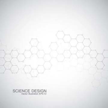 Structure molecule of DNA and neurons. Abstract background. Medicine, science Stock Illustration