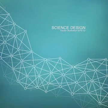 Structure molecule of DNA and neurons. Abstract background. Medicine, science Stock Illustration