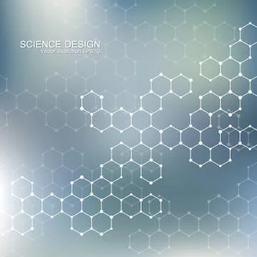 Structure molecule of DNA and neurons. Abstract background. Medicine, science Stock Illustration