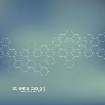Structure molecule of DNA and neurons. Abstract background. Medicine, science Stock Illustration