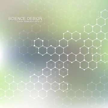 Structure molecule of DNA and neurons. Structural atom. Chemical compounds Stock Illustration
