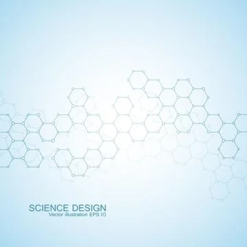 Structure molecule of DNA and neurons. Structural atom. Chemical compounds Illustration