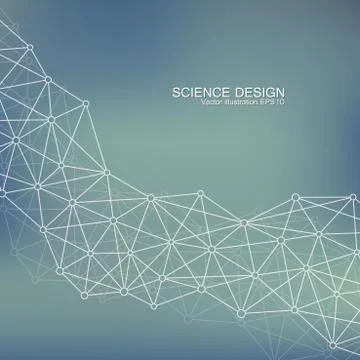Structure molecule of DNA and neurons. Structural atom. Chemical compounds Stock Illustration