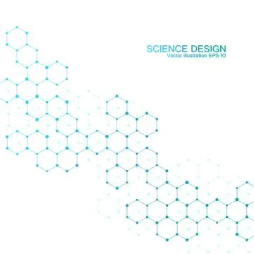 Structure molecule of DNA and neurons. Structural atom. Chemical compounds 스톡 일러스트