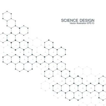 Structure molecule of DNA and neurons. Structural atom. Chemical compounds Stock Illustration
