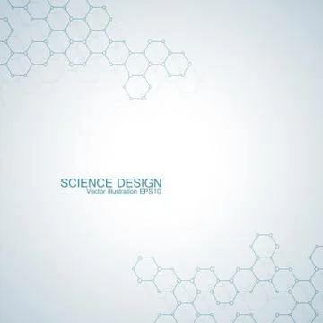 Structure molecule of DNA and neurons. Structural atom. Chemical compounds イラスト素材