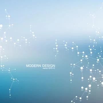 Structure molecule of DNA and neurons. Structural atom. Chemical compounds イラスト素材