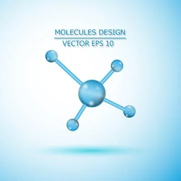 Structure molecule of DNA and neurons. Genetic and chemical compounds. Stock Illustration