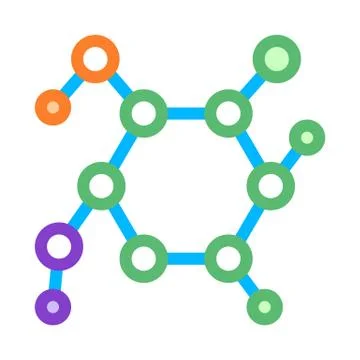 Structure Molecule Medical Biomaterial Vector Icon Illustrazione stock