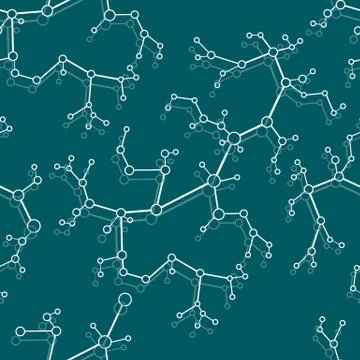 Structure of molecules and communication. イラスト素材