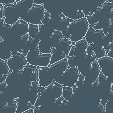 Structure of molecules and communication. イラスト素材