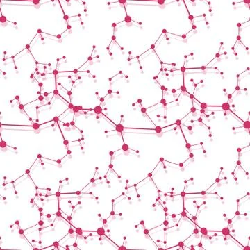 Structure of molecules and communication. Illustrazione stock