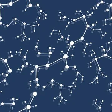 Structure of molecules and communication. Illustrazione stock