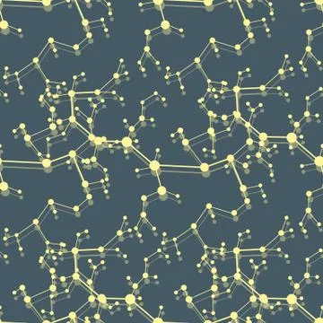 Structure of molecules and communication. 스톡 일러스트