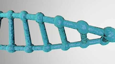 Structure Molecules DNK rotate helix animation loop video Video stock 221859299
