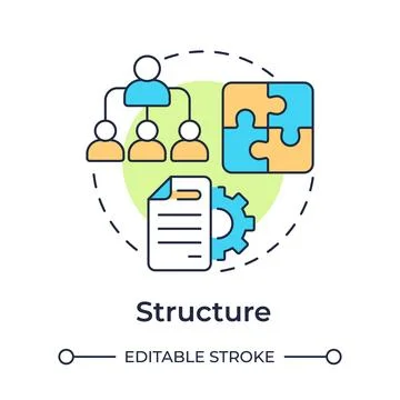 Structure multi color concept icon 스톡 일러스트