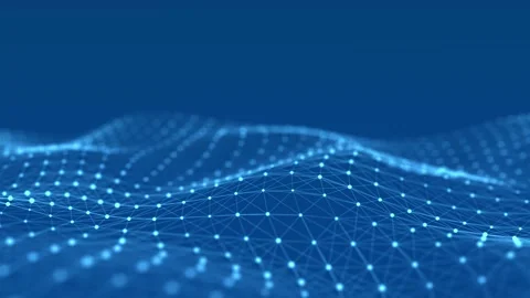 The structure of the network connection of points and lines. Data technology. Stock Footage 155058223