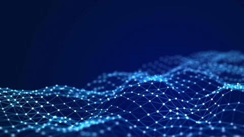 The structure of the network connection of points and lines. Data technology. Stock Footage 155232005