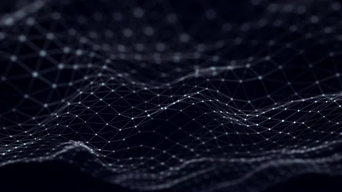 The structure of the network connection of points and lines. Data technology. Stock Footage 155592539