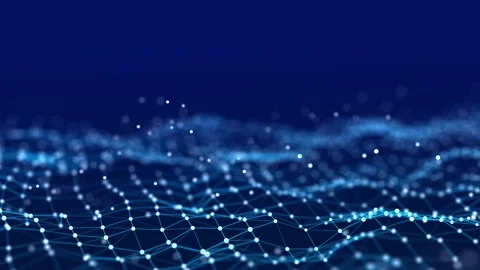 The structure of the network connection of points and lines. Data technology. Stock Footage 155754599