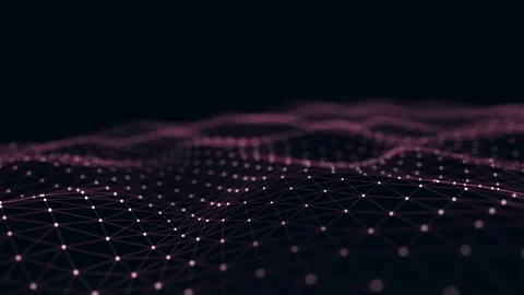 The structure of the network connection of points and lines. Data technology. 3D Stock Footage 156209874
