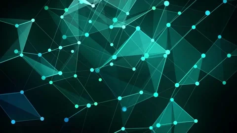 The structure of the network connection of points and lines Stock Footage 305918223