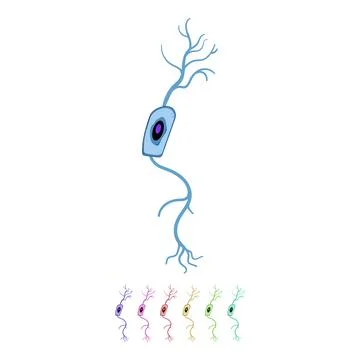 Structure neurons cartoon vector graphic Illustrazione stock