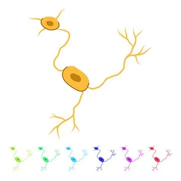 Structure neurons vector cartoon graphic Illustrazione stock