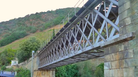 Structure Of An Old Iron Railway Bridge ... | Stock Video | Pond5