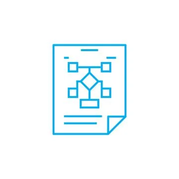 Structure of the organization linear icon concept. Structure of the organization Stock Illustration