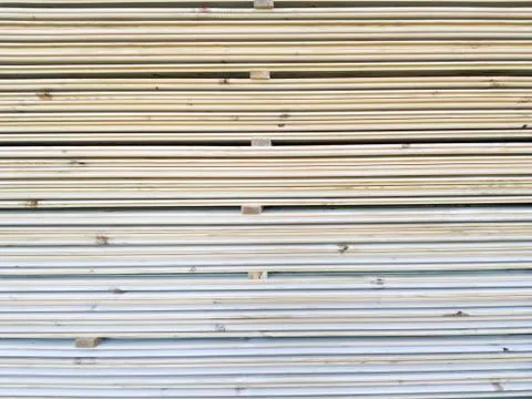 Structure of the overlapping boards. Stock Photos