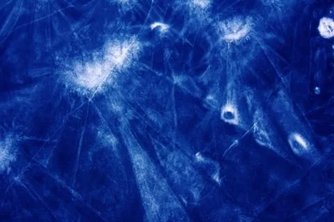 Structure, pattern and crystals of newly formed ice Foto stock