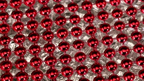 Structure with red shiny beads Stock Footage 268702897
