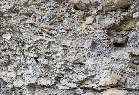 The structure of the rock surface in the section, quarrying in the natural en Stock Photos