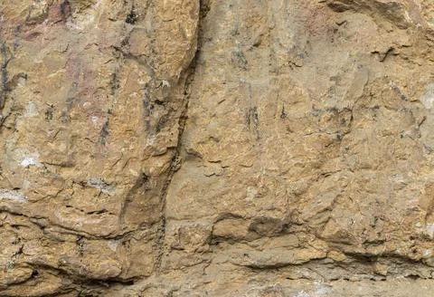 The structure of the rock surface in the section, quarrying in the natural en Stock Photos