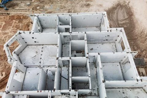 The structure shows a complex layout of rooms and walls, highlighting early c Stockfoto's