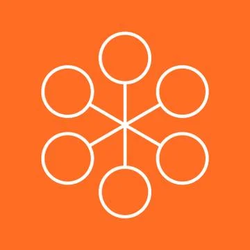 Structure simple flat icon. Vector illustration on orange background. Stock Illustration