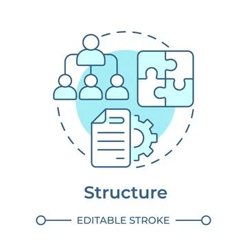 Structure soft blue concept icon 스톡 일러스트