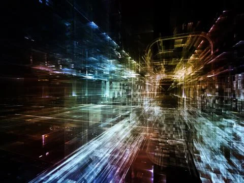 Structure in Space Stock Illustration