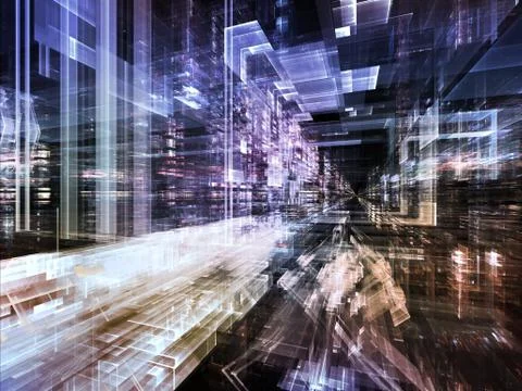 Structure in Space Stock Illustration