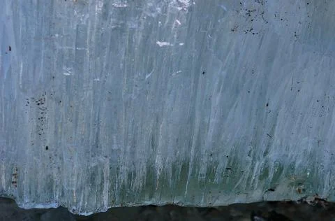 The structure of spring river ice. Stock Photos