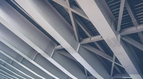 Structure Of Steel. Building Construction background. Foto stock