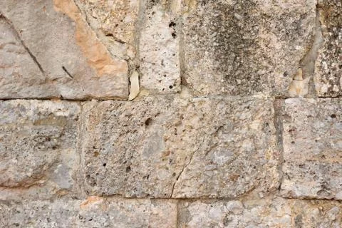 Structure, stone wall background of the ancient city of Phaselis Stock Photos