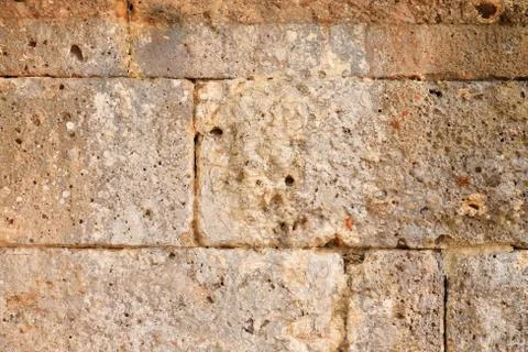 Structure, stone wall background of the ancient city of Phaselis Stock Photos