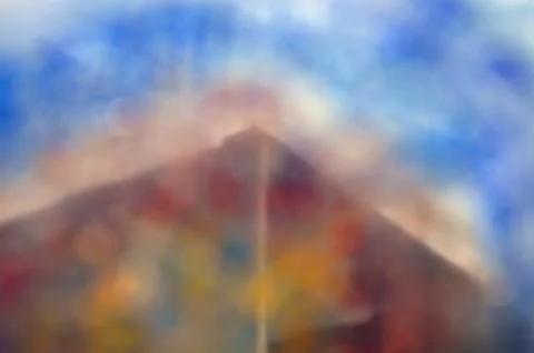 Structure through painted glass 스톡 사진