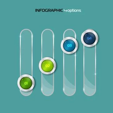 Structure timeline 4 Steps horizontal infographic element Stock Illustration