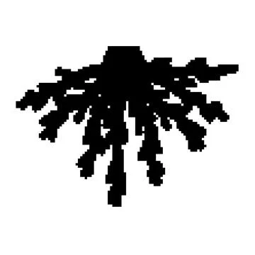 Structure tree root pixel art vector illustration Stock Illustration