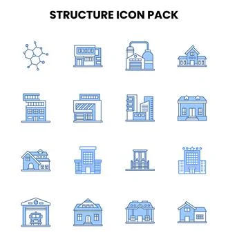 Structure Two Colour UI Icons Pack イラスト素材