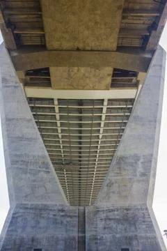 Structure under the bridge. Stock Photos